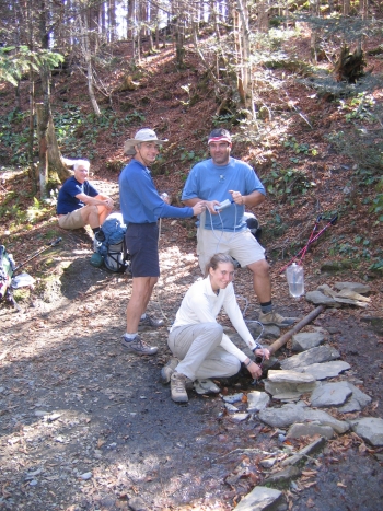 Collecting water at Icewater Shelter