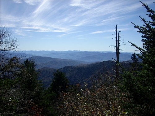 View of the Smoky Mountains from the trail