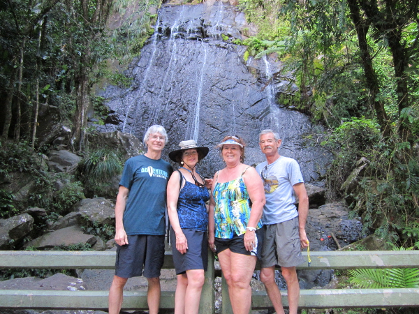 Steve, Kathy, Ellen and Larry in the El Yunque rainforest