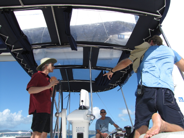 Steve at the helm