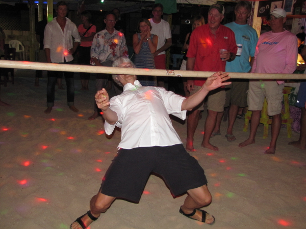 Steve doing the Limbo