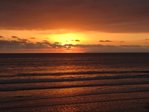 Sunset over the Pacific Ocean