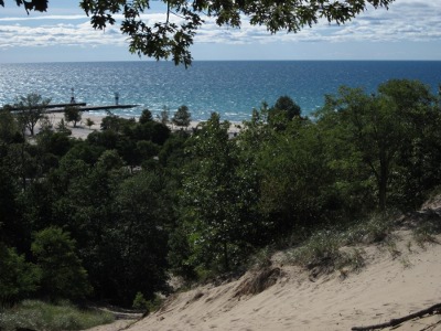 View of Pentwater channel from Baldy