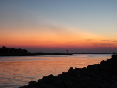 Ludington Channel at dusk
