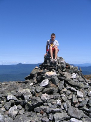 Adam on top of Burnt Mountain