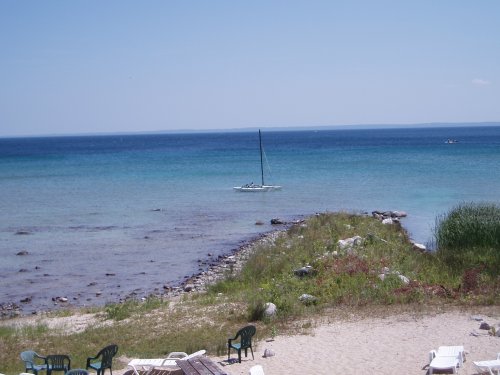 The WindRider anchored offshore