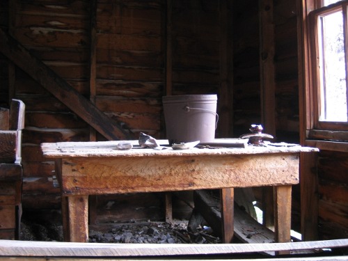 Table inside Sutton Mine building