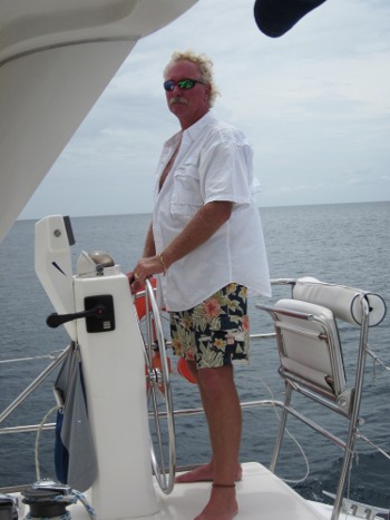 Captain Jeff at the helm