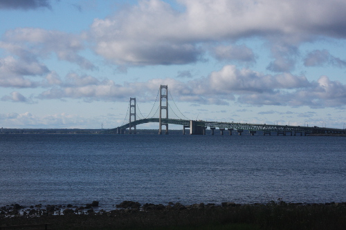 The mighty Mackinac Bridge