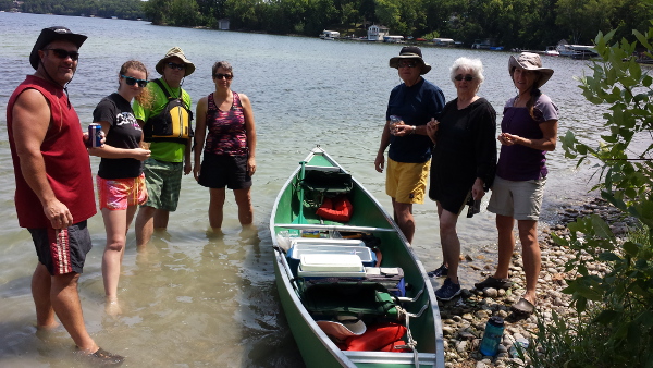 Kayaking group