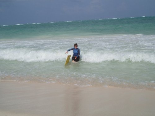 Kathy looses her boogie board