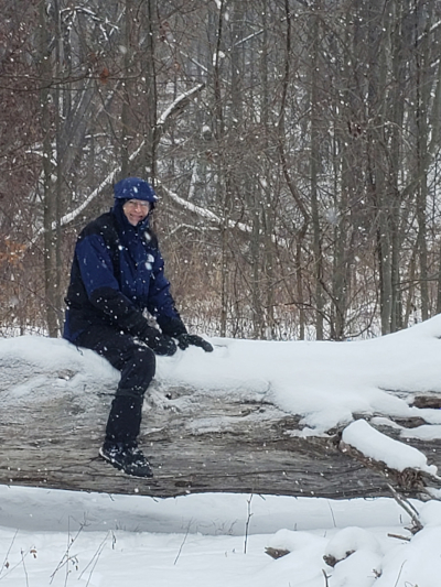 Downed tree on trail